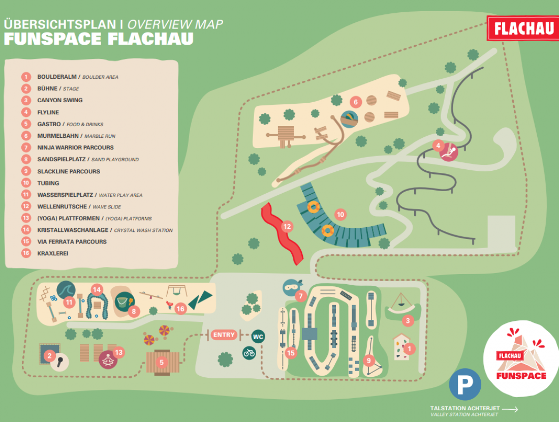 Lageplan Fun Space Flachau © Flachau Tourismus